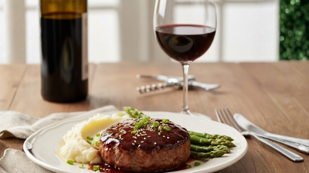 業務スーパーの照り焼きハンバーグと赤ワインのおすすめ